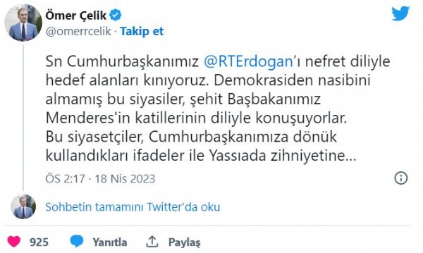 AK Parti'den sert tepki: Nefret dilini kınıyoruz!